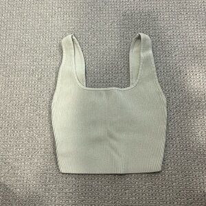 Aritzia Babaton Sculpt Knit Squareneck Cropped Tank